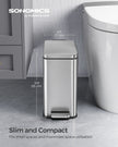 10L Steel Bathroom Bin – Soft Close – Slim Design for Small Spaces