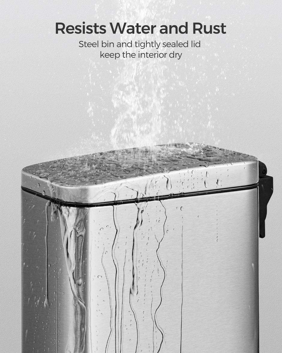 10L Steel Bathroom Bin – Soft Close – Slim Design for Small Spaces
