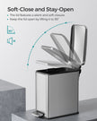 10L Steel Bathroom Bin – Soft Close – Slim Design for Small Spaces