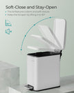 10L Steel Bathroom Bin – Soft Close – Slim Design for Small Spaces