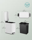 10L Steel Bathroom Bin – Soft Close – Slim Design for Small Spaces