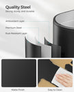 Double Kitchen Bin – Metal – Ink Black and Metallic Silver – Dual Compartment for Recycling and Waste