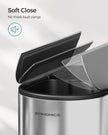 Double Kitchen Bin – Metallic Silver – Dual Compartment – Pedal with Wing Lids