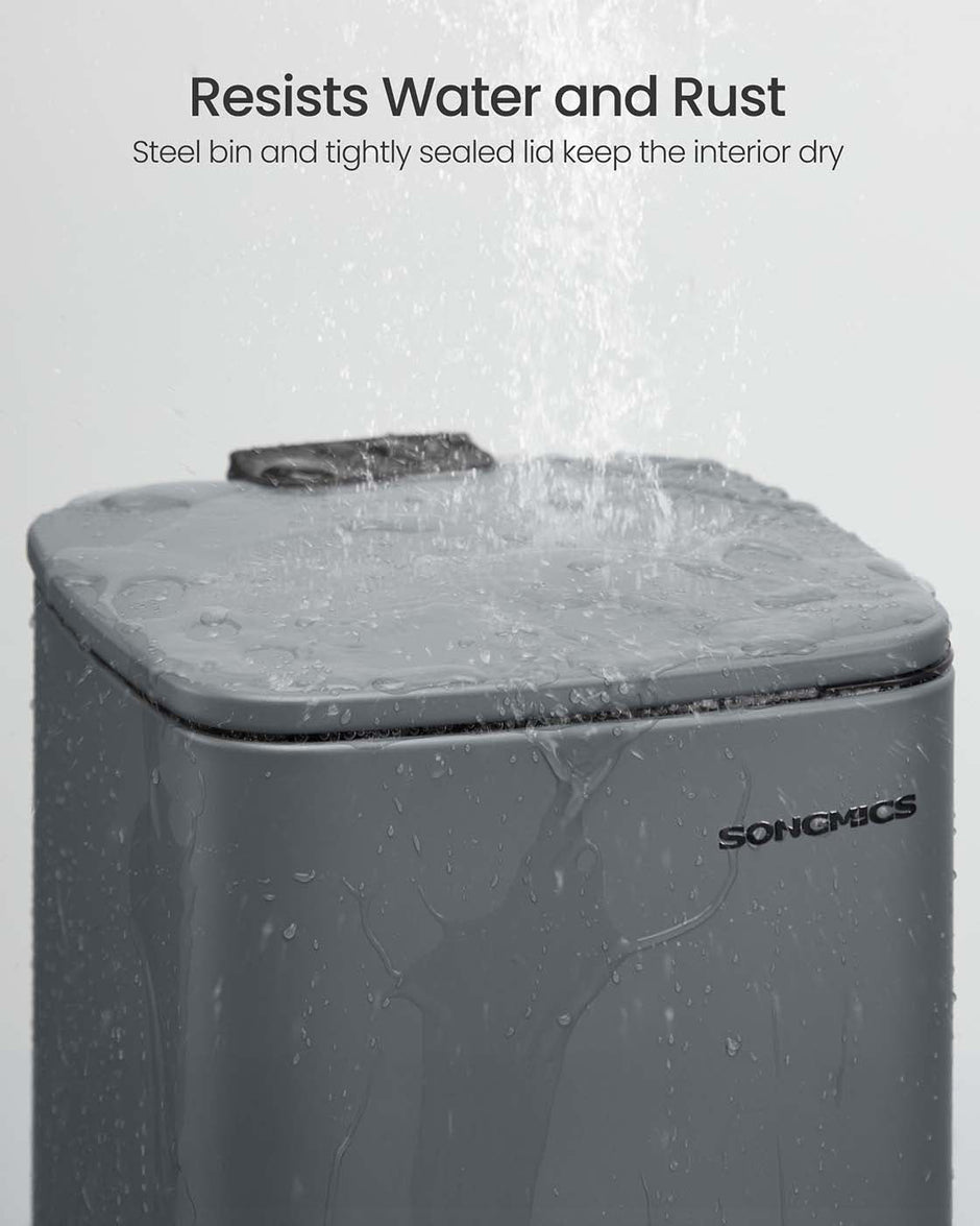 Pedal Toilet Bin – Steel – Slate Grey – 6L Capacity with Soft-Close Lid