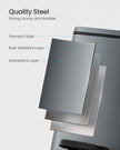 Pedal Toilet Bin – Steel – Slate Grey – 6L Capacity with Soft-Close Lid