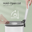 Bathroom Bin – Steel – White – 6L Soft-Close Lid for Compact Spaces