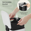 Bathroom Bin – Steel – White – 6L Soft-Close Lid for Compact Spaces