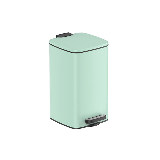 Small Pedal Bin – Steel – Silver – Soft-Close Lid