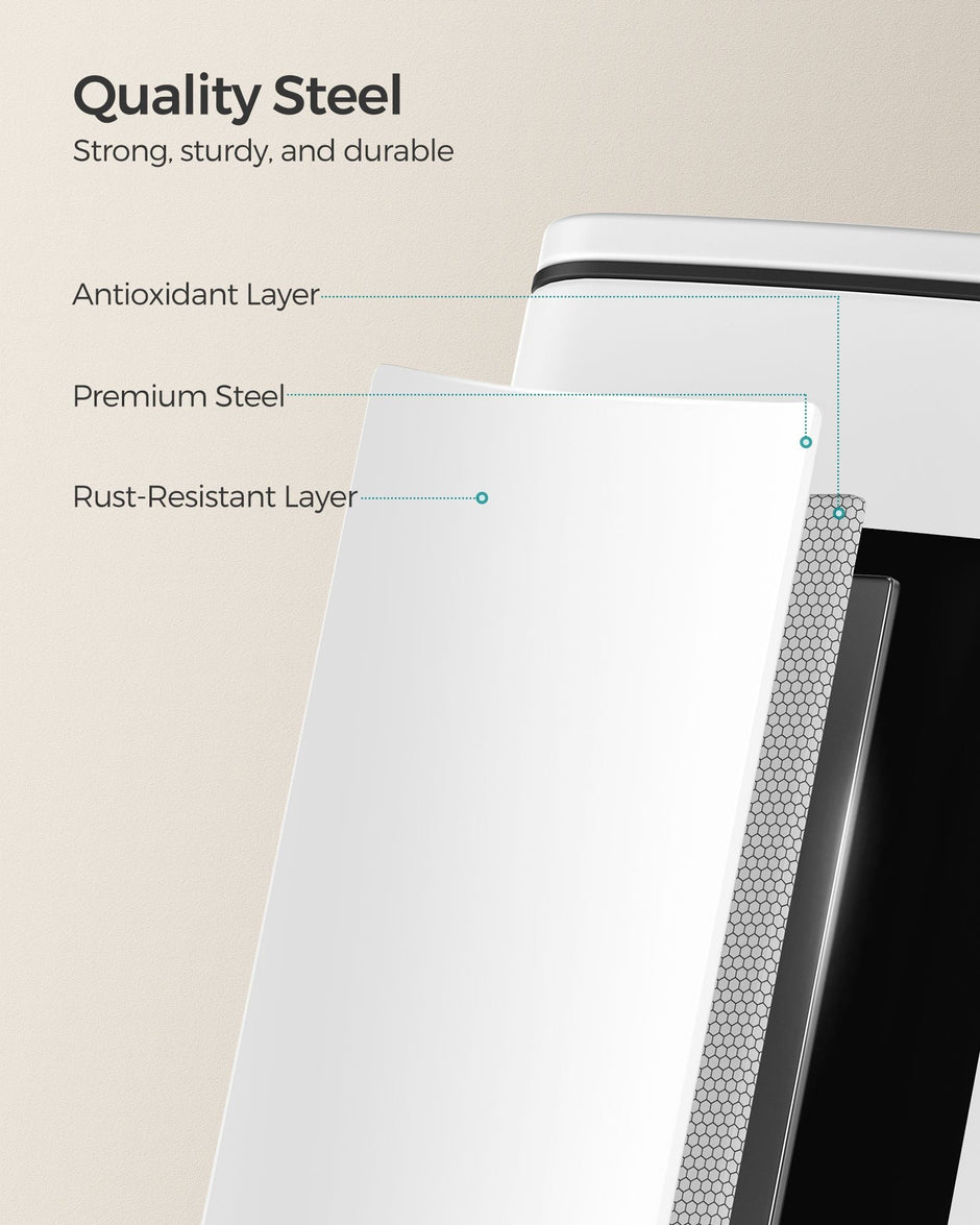 Pedal Toilet Bin – Steel – Silver – 6L Capacity with Soft-Close Lid