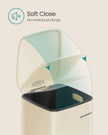 Pedal Bin – Steel – Cloud White – 20L with Inner Bucket