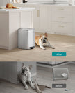 Kitchen Bin – Steel – Metallic Silver – 20 L with Inner Bucket