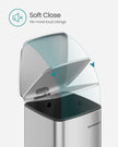 Kitchen Bin – Steel – Metallic Silver – 20 L with Inner Bucket