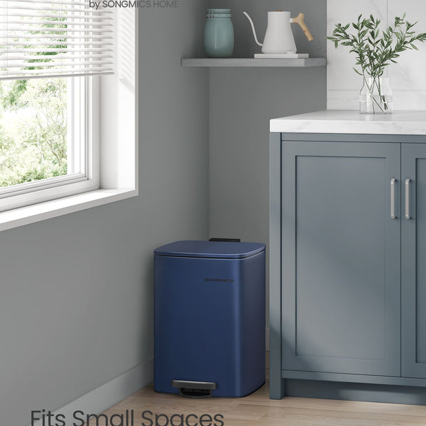 Trash Bin – Plastic – Midnight Blue – 5.2 Gallon (20 L) Capacity