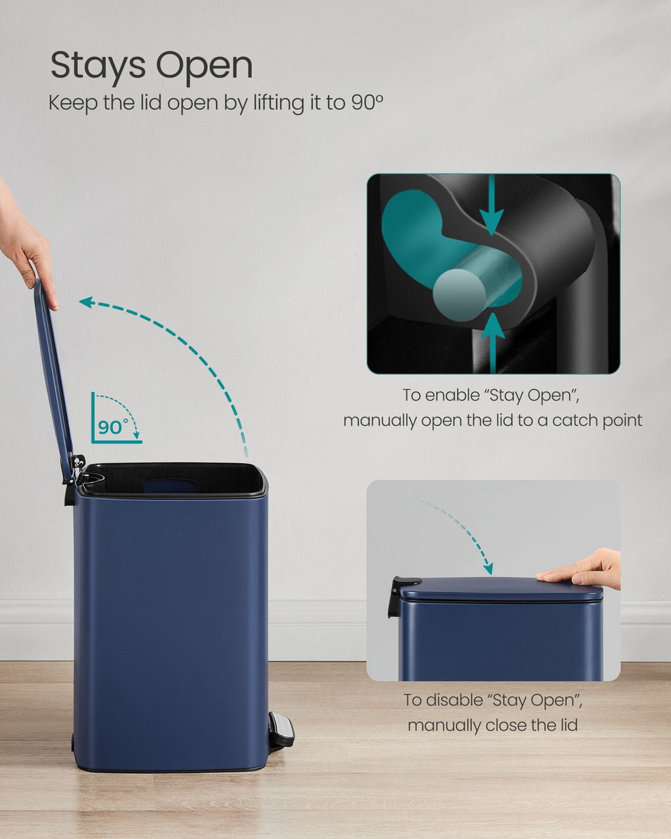 Trash Bin – Plastic – Midnight Blue – 5.2 Gallon (20 L) Capacity