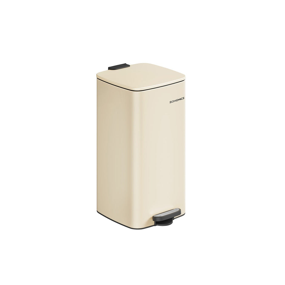30 L Steel Kitchen Pedal Bin – Steel – Sand Beige – Inner Bucket Included