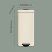 Pedal Waste Bin – Stainless Steel – Beige – 30L Capacity with Soft Close and Stay Open Feature