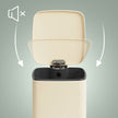 Pedal Waste Bin – Stainless Steel – Beige – 30L Capacity with Soft Close and Stay Open Feature