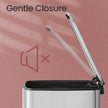 Stainless Steel Trash Can – 8 Gallons – Metallic Silver – Kitchen Garbage Bin