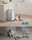 Kitchen Bin – Steel – Metallic Silver – 30 L Capacity with Inner Bucket