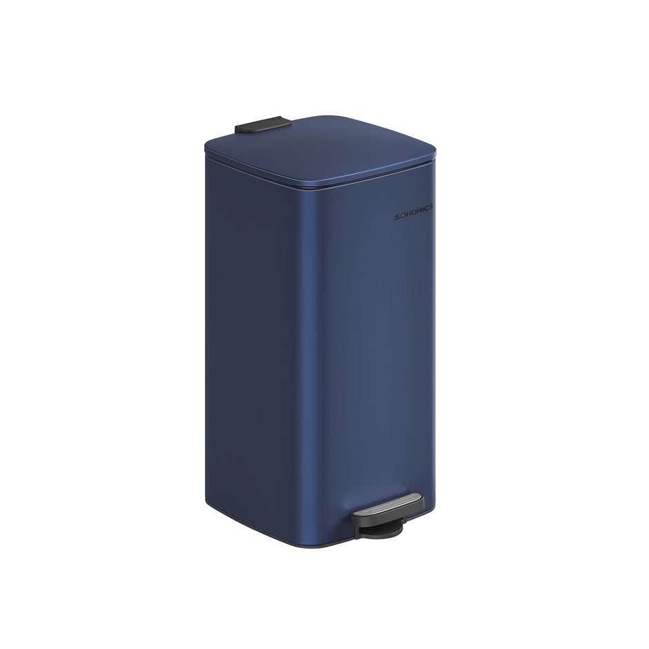 Kitchen Bin – Steel – Midnight Blue – 30L with Inner Bucket