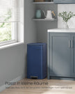 Kitchen Bin – Steel – Midnight Blue – 30L with Inner Bucket