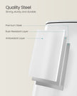 Kitchen Bin – Steel – Cloud White – 30 L with Inner Bucket