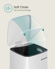 Kitchen Bin – Steel – Cloud White – 30 L with Inner Bucket
