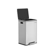Kitchen Bin – Stainless Steel – Silver – 50 L with Removable Inner Bucket and Soft Close