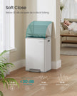 Kitchen Bin – Stainless Steel – Cloud White – 50 L Capacity with 15 Bin Bags