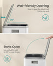 Kitchen Bin – Stainless Steel – Cloud White – 50 L Capacity with 15 Bin Bags