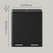 60L Dual-Section Pedal Rubbish Bin – Plastic – Black – Soft-Close Mechanism