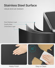 Double Rubbish Bin – Stainless Steel – Fingerprint Proof – Dual Compartment with Carry Handles
