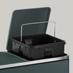 Dual Compartment Pedal Bin – Plastic – Grey – Soft-Close Lids, Removable Inner Buckets
