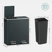 Double 30L Trash Can – Stainless Steel – Fingerprint Proof – Dual Compartment with Carry Handles