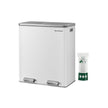 Dual Compartment Trash Can – Stainless Steel – Fingerprint Proof – 2 x 30L Capacity