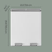 60L Dual Compartment Pedal Rubbish Bin – Plastic – White and Grey – Soft-Close with Inner Buckets