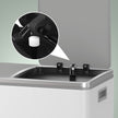 60L Dual Compartment Pedal Rubbish Bin – Plastic – White and Grey – Soft-Close with Inner Buckets