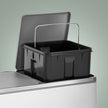 60L Dual Compartment Pedal Rubbish Bin – Plastic – White and Grey – Soft-Close with Inner Buckets