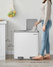 Dual Compartment Trash Can – Stainless Steel – Fingerprint Proof – 2 x 30L Capacity