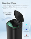Automatic Rubbish Bin – Steel – Ink Black – Motion Sensor with Ozone Odour Control and Stay-Open Lid