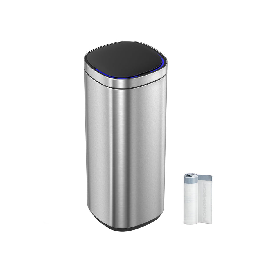 Automatic Rubbish Bin – Stainless Steel – Silver – Motion Sensor with Ozone Odour Control
