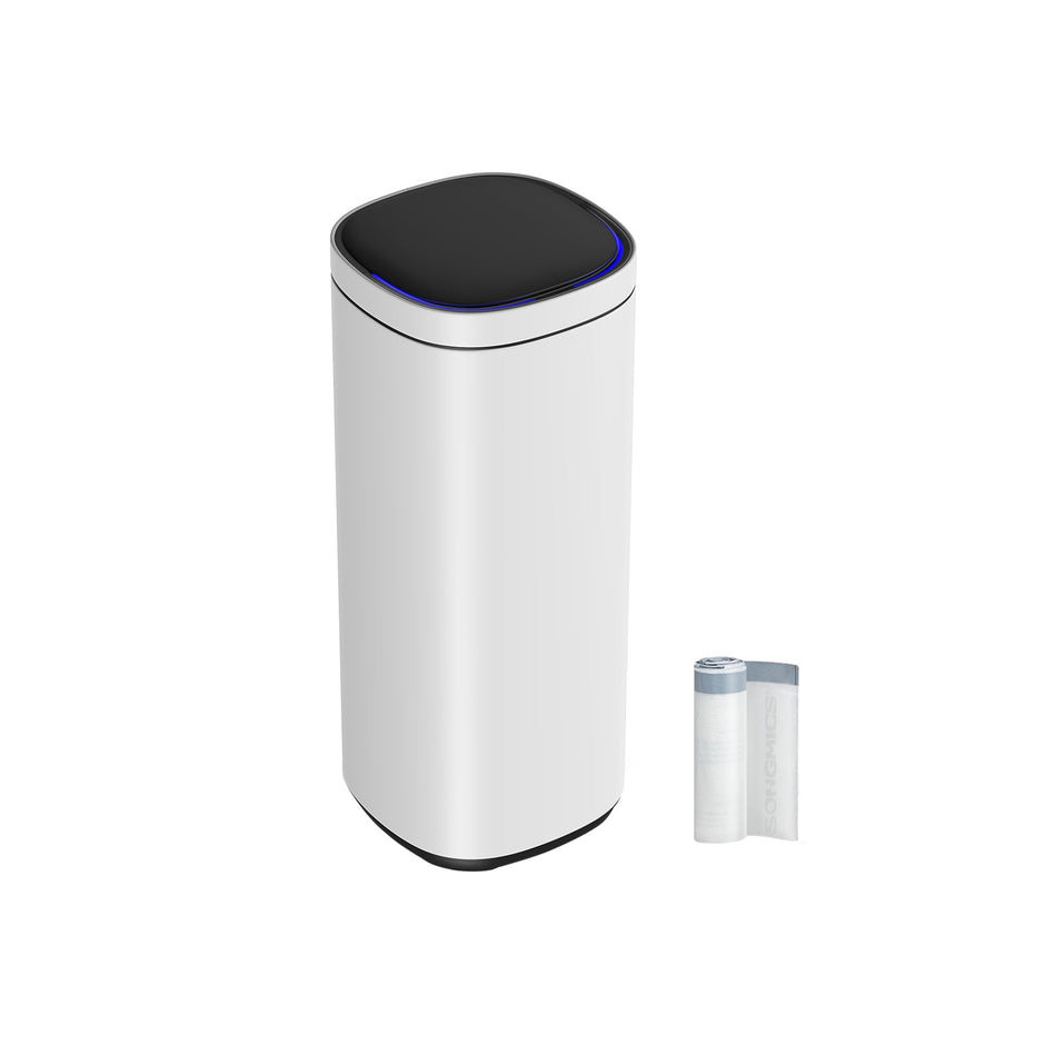 Automatic Rubbish Bin – Steel – Cloud White – Motion Sensor with Ozone Odour Control and Stay-Open Lid