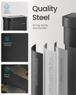 Motion Sensor Kitchen Bin – Steel – Ink Black – 13-Gallon Capacity with Automatic Opening and Soft Close Lid