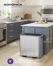 Dual Compartment Recycling Bin – Metal – Black – Pedal-Activated with Soft Close Lids