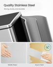Dual Compartment Recycling Bin – Metal – Black – Pedal-Activated with Soft Close Lids