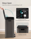 Dual Compartment Pedal Bin – Steel – Ink Black – Soft-Close Lid with Inner Buckets