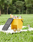 Set of 4 Stackable Recycling Bins – Plastic – Beige and Green – 20L Each with Press-to-Open Lids and Waste Separation System