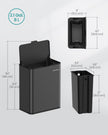 Hanging Kitchen Bin – Steel – Ink Black – 8L Capacity with Lid and Hooks