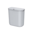 Hanging Trash Can – Plastic – White – 9L Capacity with Lid for Food Waste