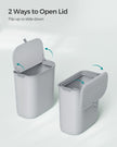 Hanging Trash Can – Plastic – White – 9L Capacity with Lid for Food Waste